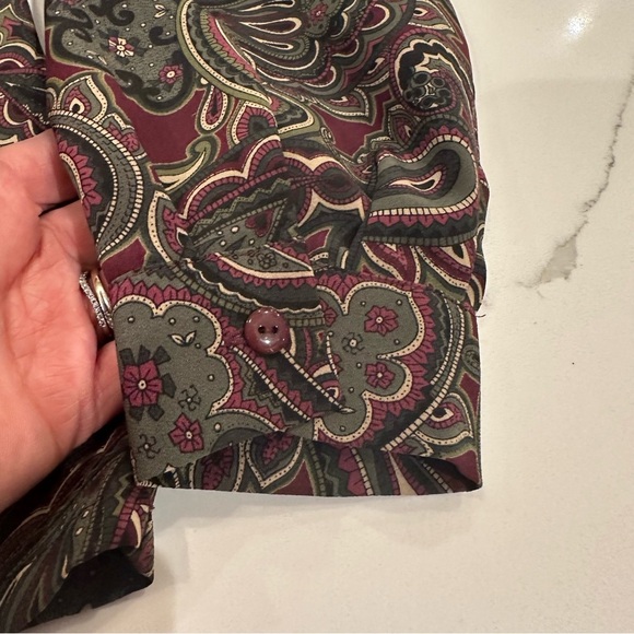 Vintage Pendleton Womens Multicolor Paisley Blouse Top Sz 10 Modest Granny Core - Picture 6 of 10